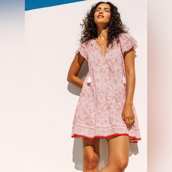 NWOT Cleobella Jaya Mini Dress Size Large - Picture 2 of 13